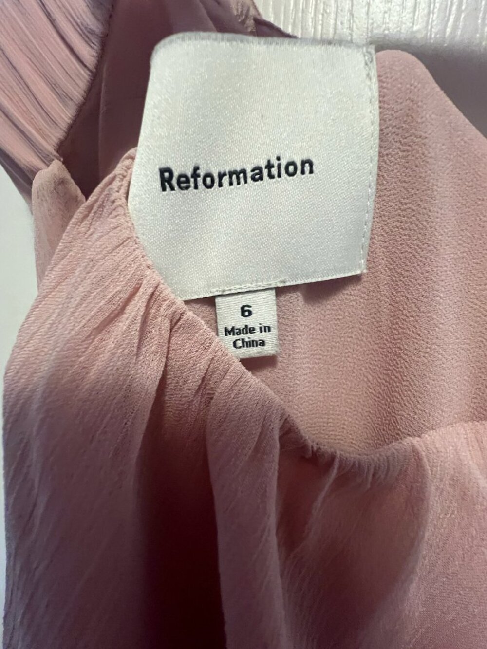 Reformation Cebba Dress Pink - Size 6 - Picture 4 of 8